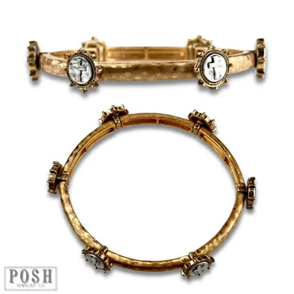 Antique Look Cross Bracelet