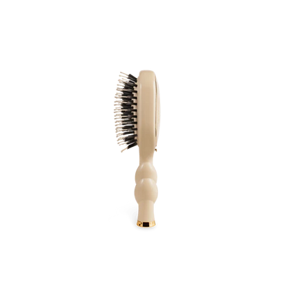 Mini Boar Bristle Hair Brush for All Hair Types - Tan