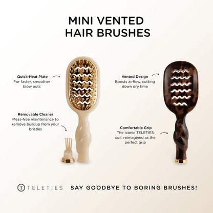 Mini Vented Hair Brush for All Hair Types - Tan