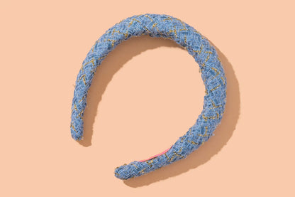 Blue Hydrangea Tweed Headband