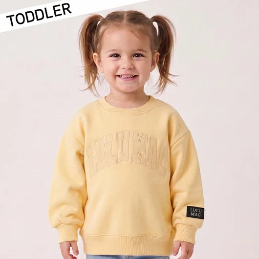 LULU MAC - TODDLER - Butter Mono Oversized Mocknecked